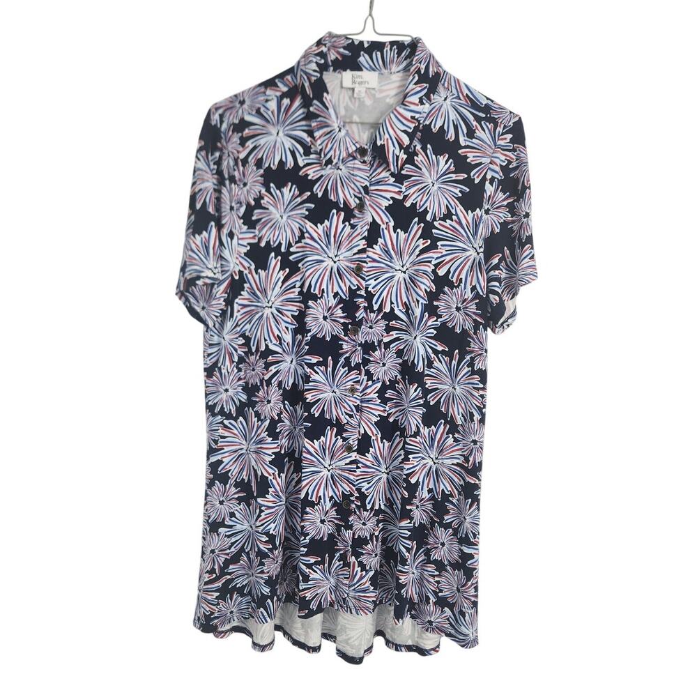 Kim Rogers Patriotic Fireworks Top - Women's Medium